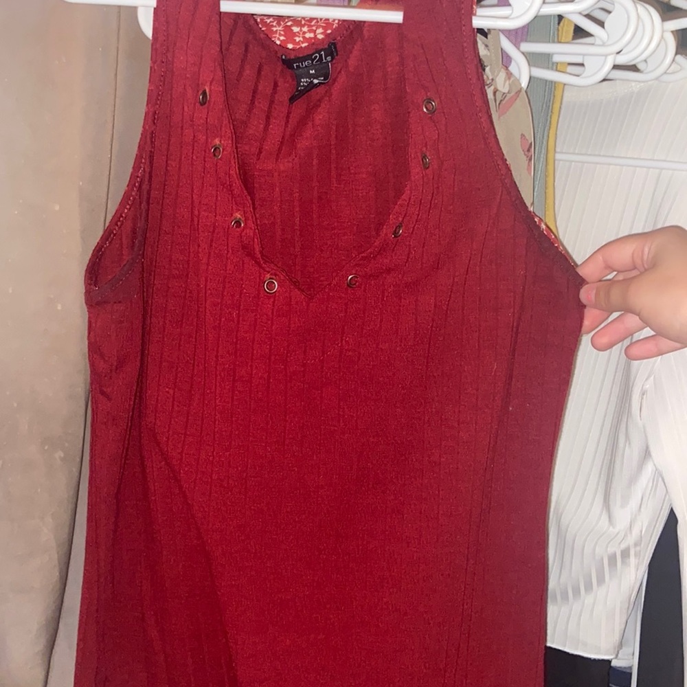 Red tank top from Rue 21